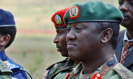 Rwandan Lieutenant General Karenzi Karake at a military training school in 2010.