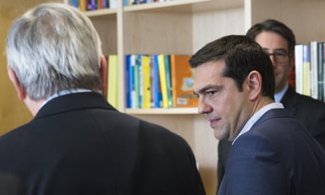 Alexis Tsipras, Greece's prime minister, at the talks in Brussels.