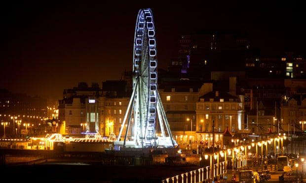 Brighton Wheel and city lights