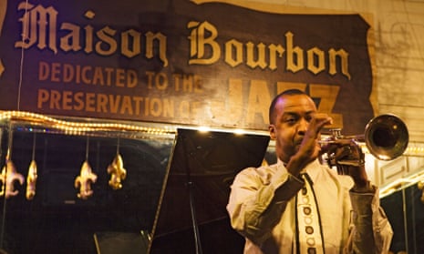 Maison Bourbon is one of the best choices on Bourbon street to listen to Jazz, French Quarter, New Orleans, Louisiana.