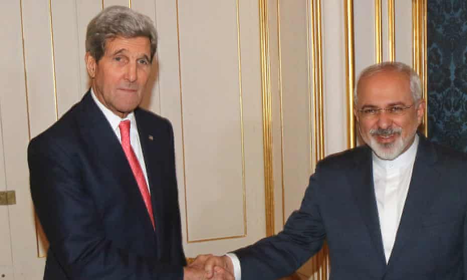 The two men who will be at the centre of next week's decisive talks: US Secretary of State John Kerry and Iranian Foreign Minister Mohammad Javad Zarif  AFP PHOTO / POOL/ RONALD ZAKRONALD ZAK/AFP/Getty Images