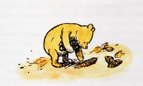 'When AA Milne referred to Pooh ‘poohing in the sun’, he unleashed decades of quiet merriment.' EH Shepard's illustration of Winnie the Pooh.