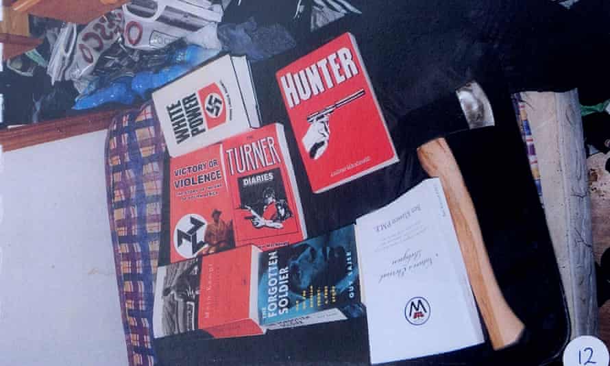 Nazi literature found during a police search of Davies's home