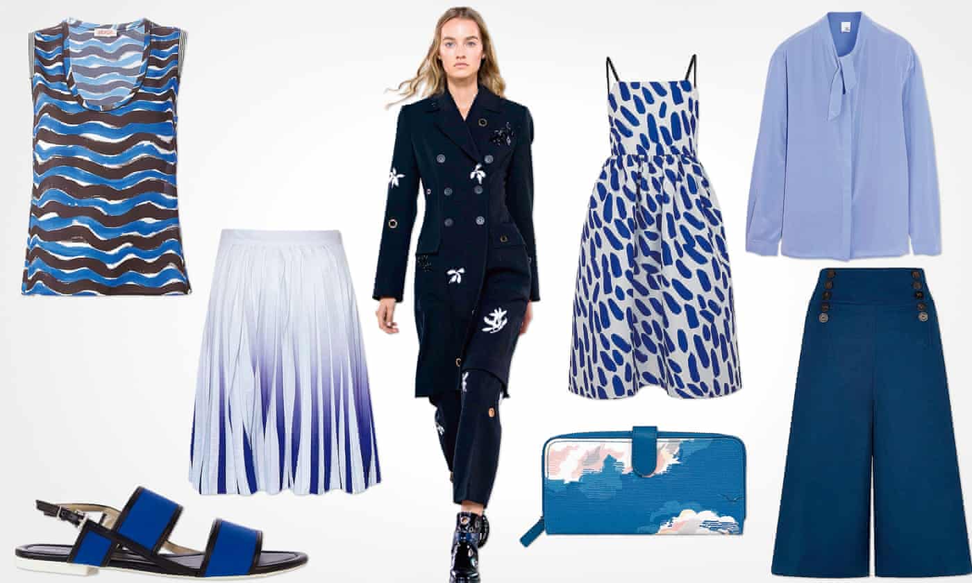 How to wear blue in the summertime