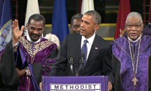 Obama Sings Amazing Grace At Funeral Of Charleston Victim Clementa Pinckney As It Happened Us News The Guardian