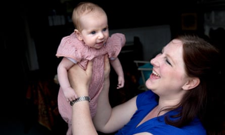 Michaela Lawrence, pictured with her daughter Poppy, is campaigning against cuts to community breastfeeding midwives.