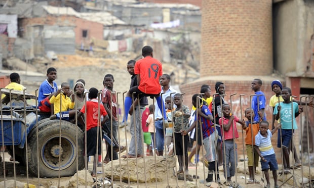 Childen at the Boa Vista slum in Luanda.