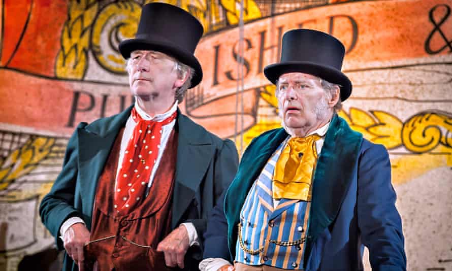 George Costigan as George Hudson and Ian Giles as George Stephenson in the community production In Fog and Falling Snow.