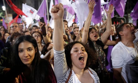 Syriza supporters in 2014