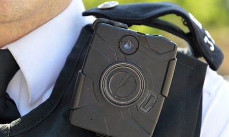 A Met officer with a body-worn camera.