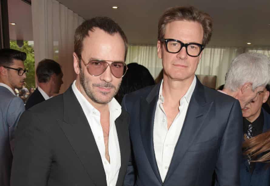 Tom Ford with the actor Colin Firth at the London premiere of 'The True Cost'.
