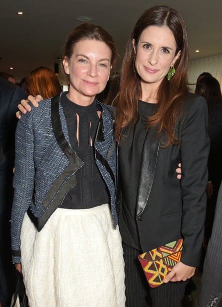 The chair of the British Fashion Council, Natalie Massenet, with the film's executive producer Livia Firth.