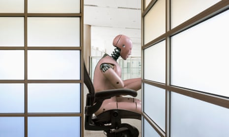 Robot working in an office