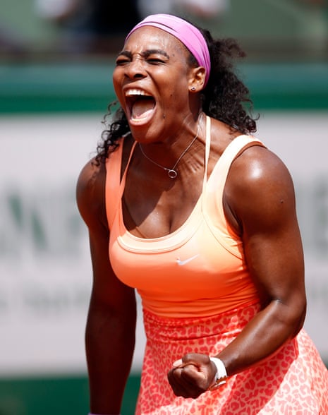 A rather happy Serena Williams.