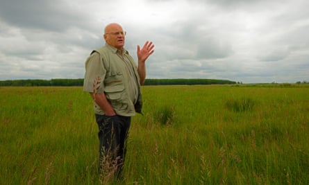 Hans Voigt at the rewetted low bog areas - Neukalener Moorwiesen.