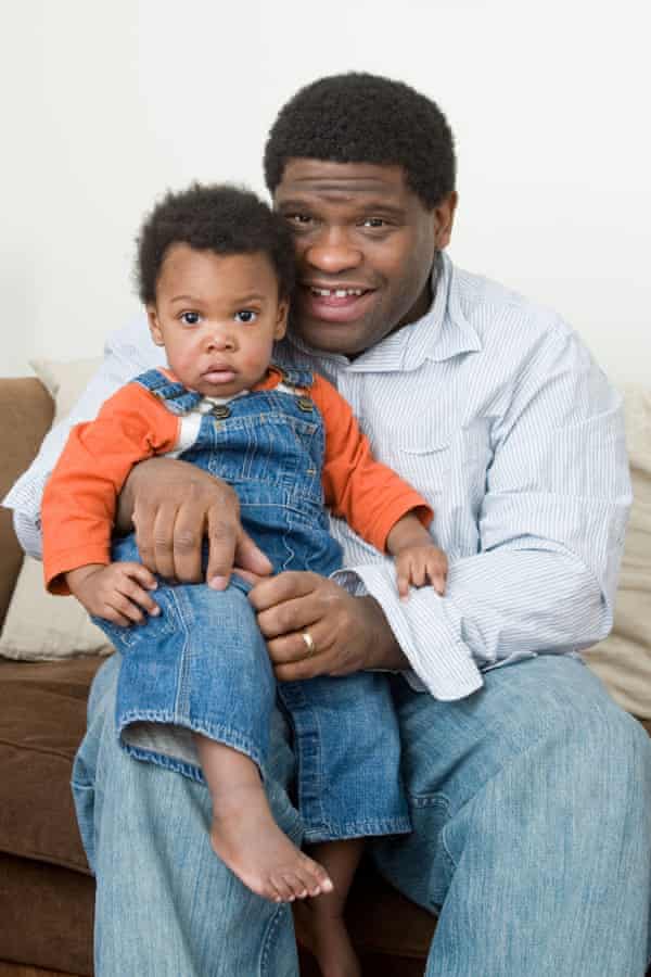 Gary Younge with his son in 2008.
