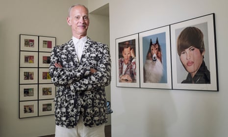 John Waters with his art at Sprüth Magers in London’s Mayfair.