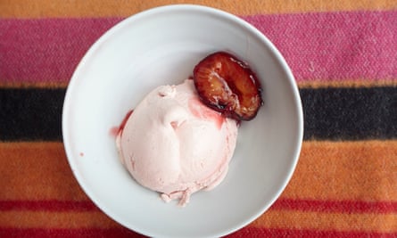 Yotam Ottolenghi's plum and rum ice-cream: 'Decadent and punchy.'