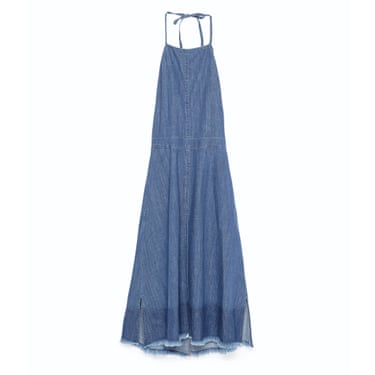 white christmas dresses Moonlight Denim Halter Dress