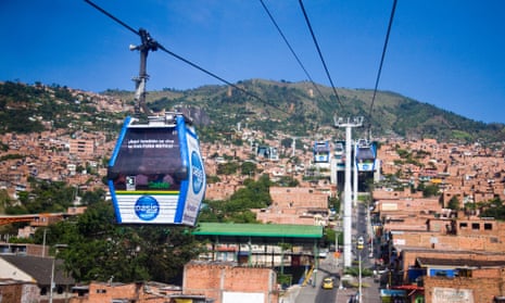 The cable car linking Santo Domingo with Medellín, Colombia.