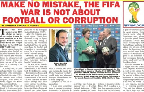 Jack Warner's Sunshine newspaper on Fifa allegations.