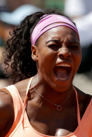 A happy Serena Williams.