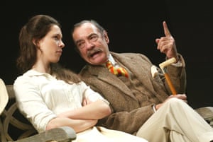 With Rebecca Hall in Mrs Warren’s Profession at the Strand theatre, 2002