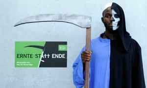 German NGO Welthungerhilfe sent grim reapers to the G7 summit calling for more support for smallholder farmers.