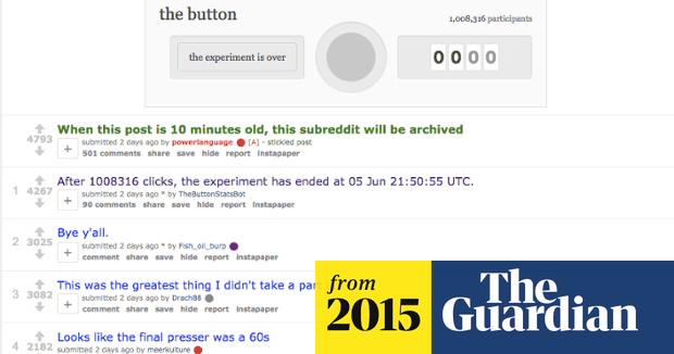 Reddit S Mysterious Button Experiment Is Over Technology The