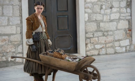 "Oysters, clams, and cockles!" Arya pioneers the Braavos food truck scene.