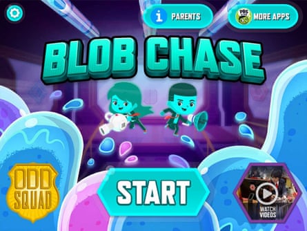 PBS Kids' Odd Squad: Blob Chase mobile game.