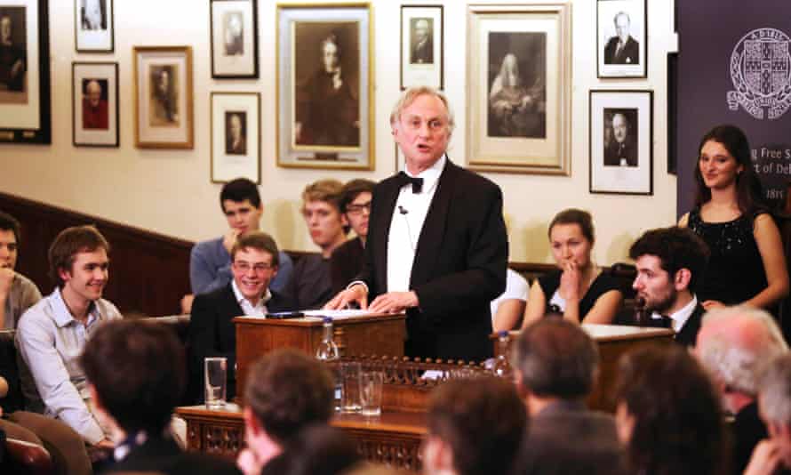 Richard Dawkins speaks at the Cambridge Union debate about the role of religion in the 21st century, in 2013.