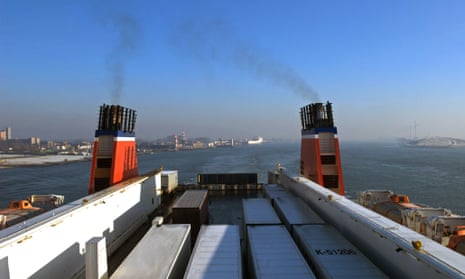 Stena Line cargo ferry leaving Hook of Holland bound for Harwich in the UK, Netherlands.StenaLinecagofreightlorriesferryRo-RoriverRhineshipshippingHookofHollandNetherlandsDutchexportsimportsexportingimportingvesselholddeckfunnelsshipmentrollon-offonoffEuropeantransporttransportationfunnelsshippingcargotrucksNorthSeashipsferriesEuropeanbusinessindustryindustries