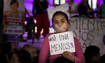 Protesters in Buenos Aires rallied round  the hashtag  #NiUnaMenos – ‘NotOneLess’, meaning not losing one more woman to violence.