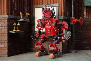 Carnegie Mellon university’s Chimp robot competes in the Darpa challenge.