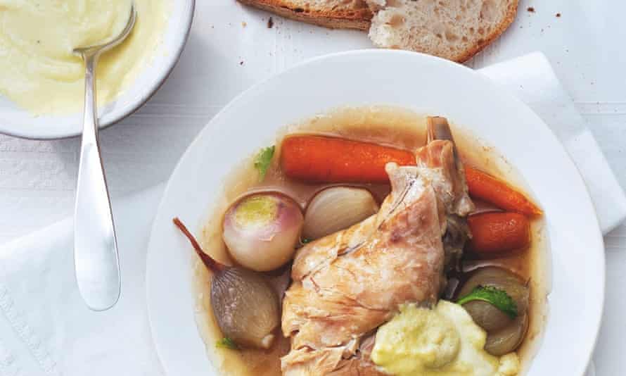 Fergus Henderson’s confit of rabbit leg in broth: ‘Lunch should go on – calmly – for hours.’