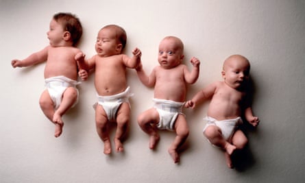 babies in disposable nappies