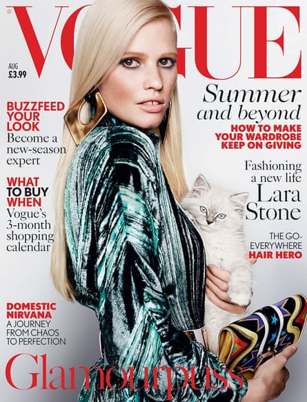 Lara Stone on the new cover of Vogue
