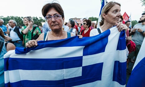 Demonstration To Support 'No' Vote In Upcoming Greek Referendum In Rome, Italy