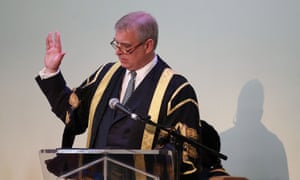 Prince Andrew Gives Vulcan Salute To Patrick Stewart At University Ceremony Uk News The Guardian