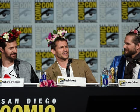 SAN DIEGO, CA - JULY 11: (L-R) Actor Richard Armitage, actor Hugh Dancy and producer Bryan Fuller speak onstage at the "Hannibal" Savor the Hunt panel during Comic-Con International 2015 at the San Diego Convention Center on July 11, 2015 in San Diego, California. (Photo by Ethan Miller/Getty Images)SDCCSDCC2015Celebritiestopicstopixbestoftoppicstoppix