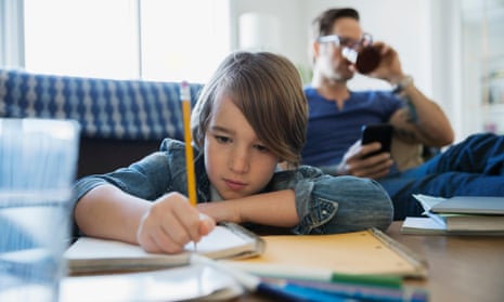 Child doing homework