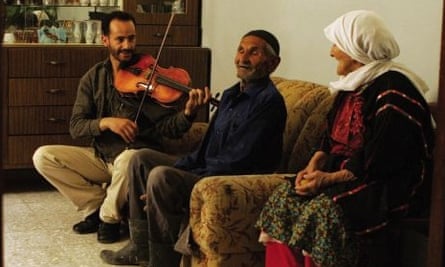 Ramzi plays for his grandparents in Ramallah