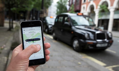 London black cab drivers protest over Uber