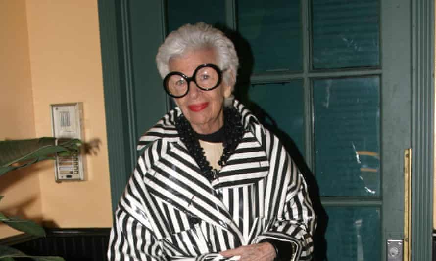 ‘The guys see glamour, fantasy, humour, whimsy in how I dress’: Iris Apfel attending a party in 2006.