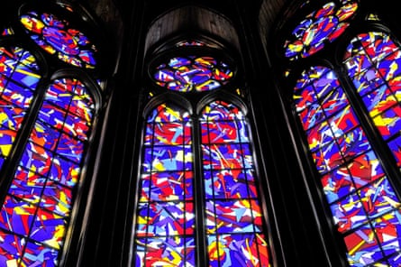 Knoebel's stained-glass windews in Reims cathedral