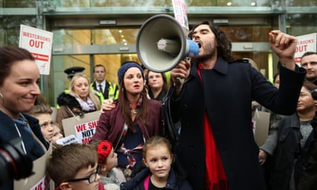 Russell Brand campaigning