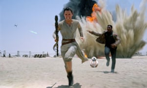 Daisy Ridley and John Boyega in 'Star Wars: Episode VII - The Force Awakens'.