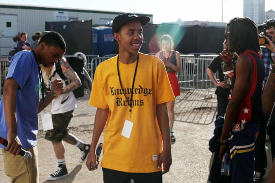 Earl Sweatshirt waits backstage before performing at South by Southwest in 2013