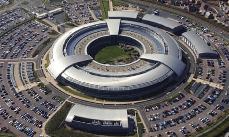 Aerial view of the British Government Communications Headquarters (GCHQ) in Cheltenham, Gloucestershire.